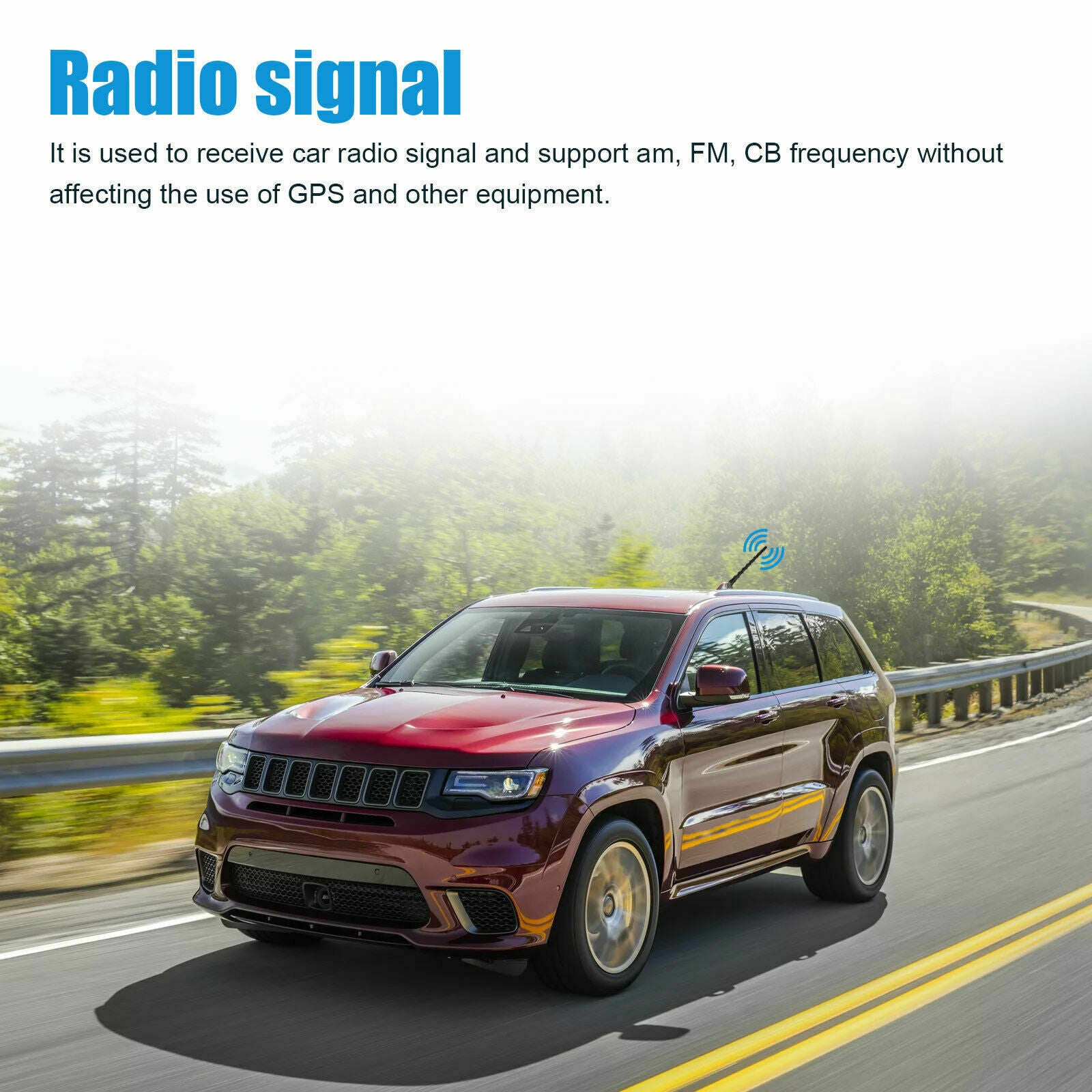 7" Rubber Spiral Antenna Mast For 2011-2019 Jeep Cherokee Dodge Journey Avenger