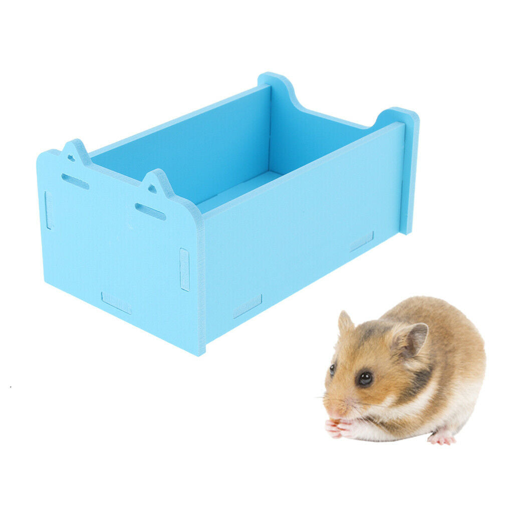Small Animals Hamster Sauna Sand Bath Room Shower Bathing Pool Blue