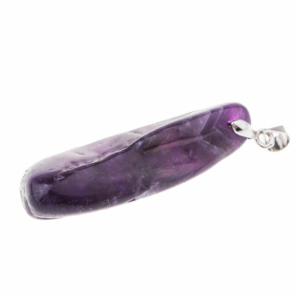 Natural Amethyst Stone Pendant Energy Crystal Reiki Luck Stone Pendant Woman