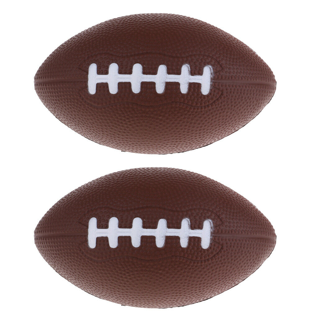 2Pcs PU Foam American Football Rugby Ball for Childeren, Adults Birthday Gift