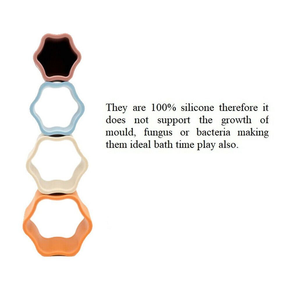 Stacking Silicone Puzzle Development Toys Early Education for Toddler B