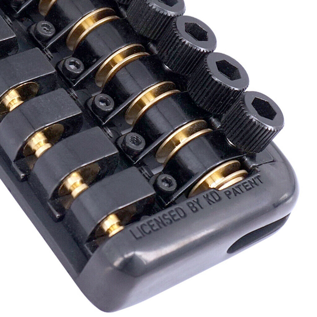 1 Set New Fixed Guitar Bridge Tailpiece w/ Nut Set Roller Saddle Parts Accs