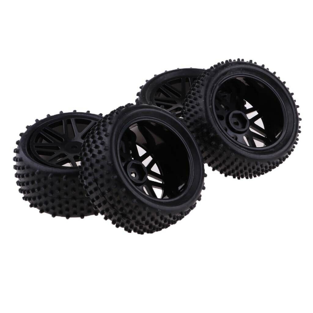 4Pcs 1/10 Wheels Tires For RC Race Cars HSP Redcat HPI AXIAL