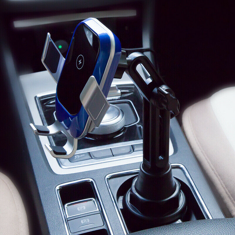 Car water cup holder telescopic rod infrared wireless charging phone holder