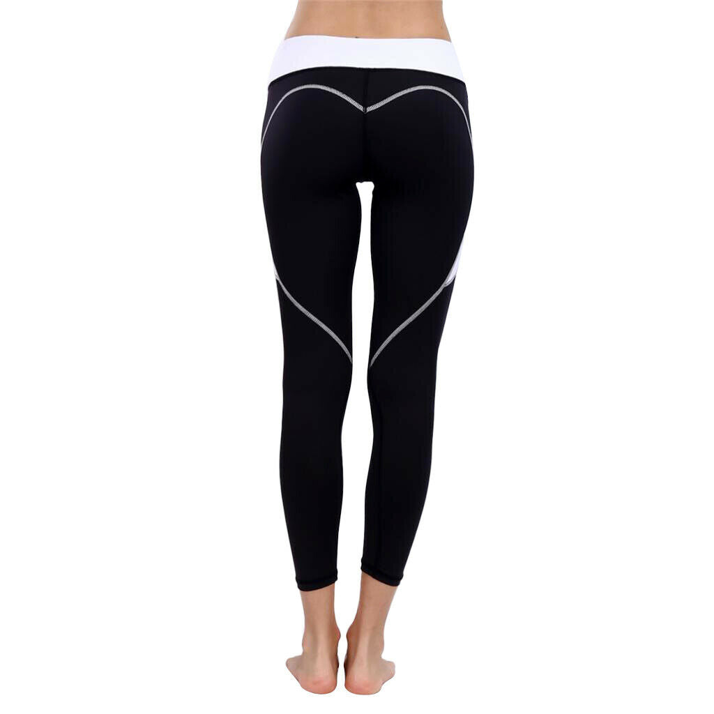 Women Yoga Fitness Running Leggings Gym Exercise Sports Pants Trousers M