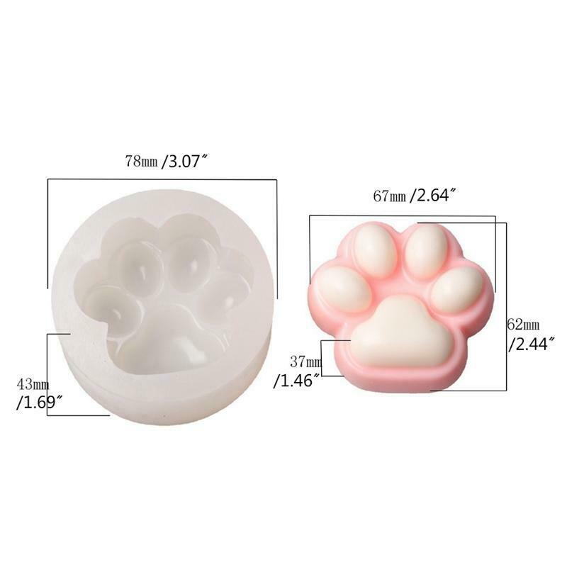 Unique Cat Paw Candle Silicone Mold Creative Handmade Aromatherapy Candle Mould