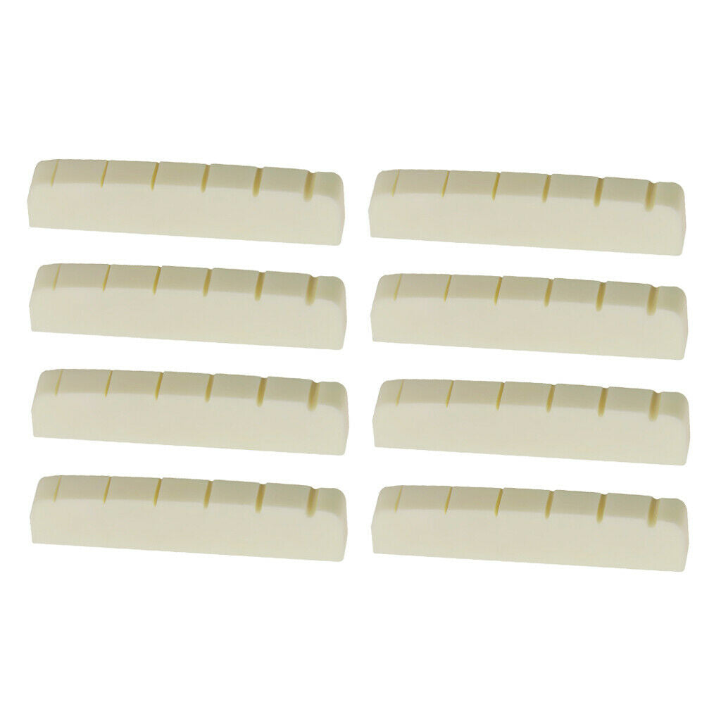 8 lot 43mm Bridge Bone Nut for Guitars Instrumental Part Replacement Set