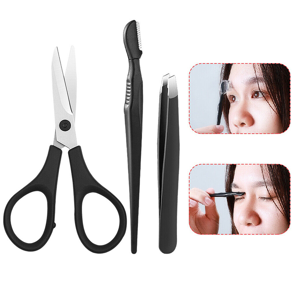 Professional 3pcs/set Eyebrow Trimmer Kit for Women Makeup Trimming Grooming