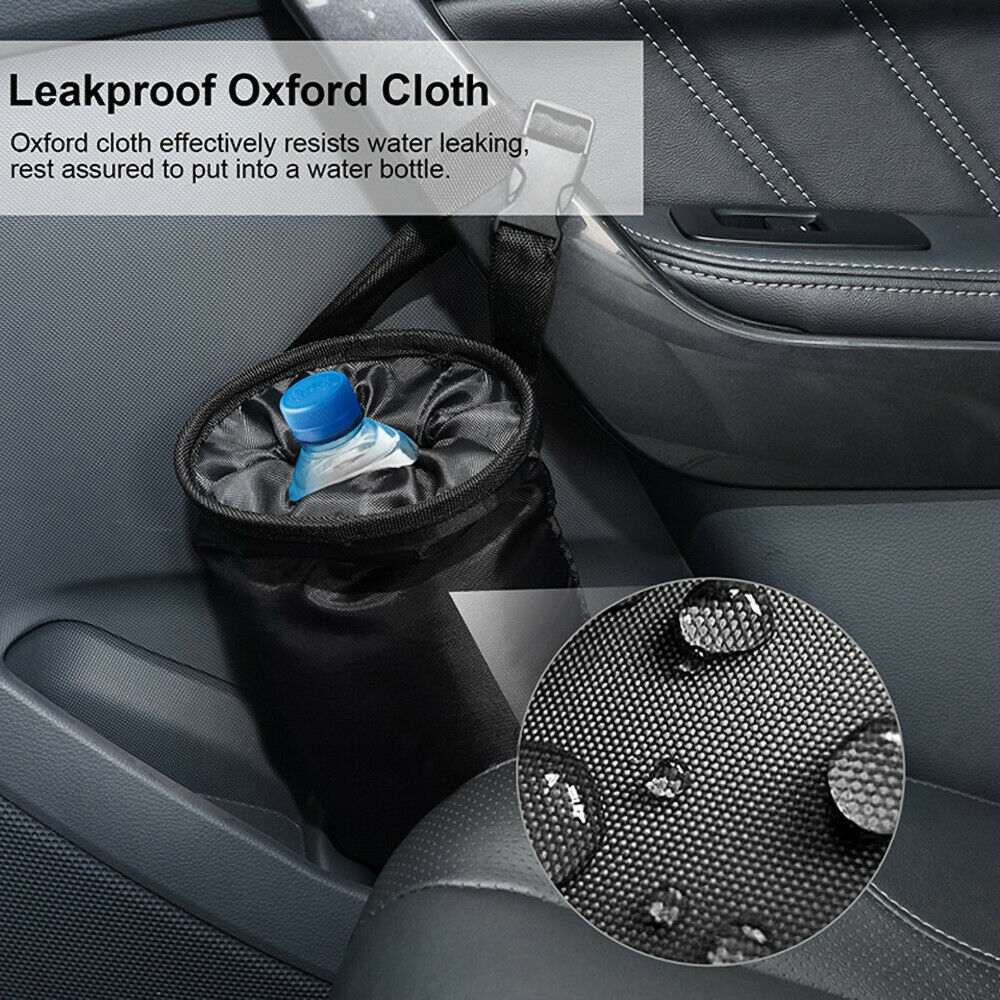 Car Travel Trash Can Bin Rubbish Garbage Hang Storage Bag Hanger Back Seat NEW