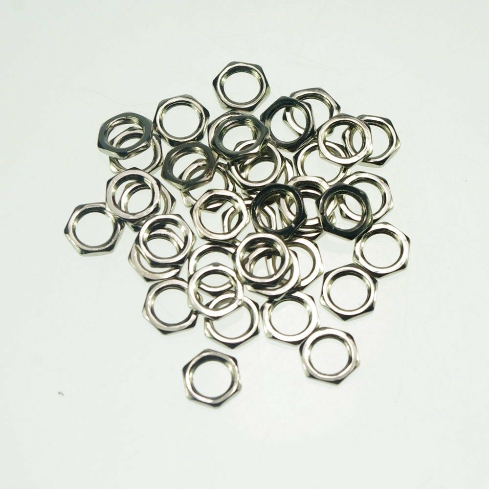 Lot50 Metric M8x0.75mm Fine Thread Pitch Hex Jam Half Thin Steel Nuts 2mm Thick