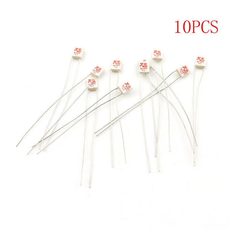 10Pcs New M20 TF 115℃ Thermal Fuse 250V 2.l8
