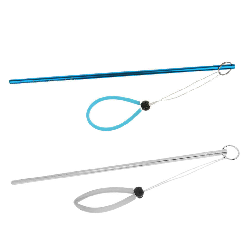 2Pcs 34cm/13.4''  Aluminium Alloy Lobster Tickle Stick Pointer Rod w/ Lanyard