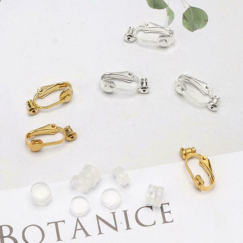24Pcs DIY Earrings Converter With Comfort Earring Pads Turn Pierced Into Clip-On