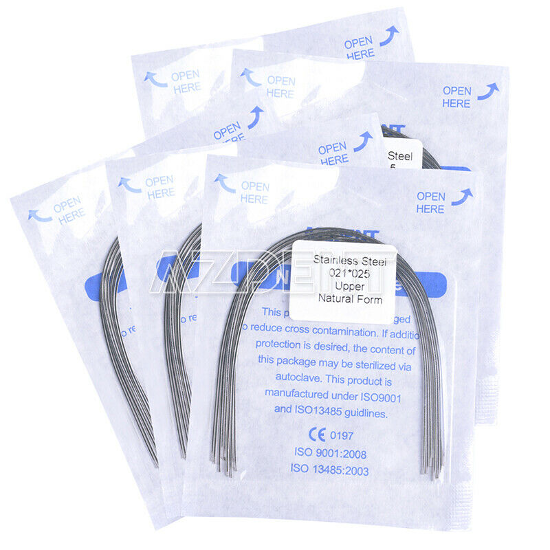 30 Bags Dental Ortho Arch Wire Stainless Steel Rectangular 021*025 Upper AZDENT