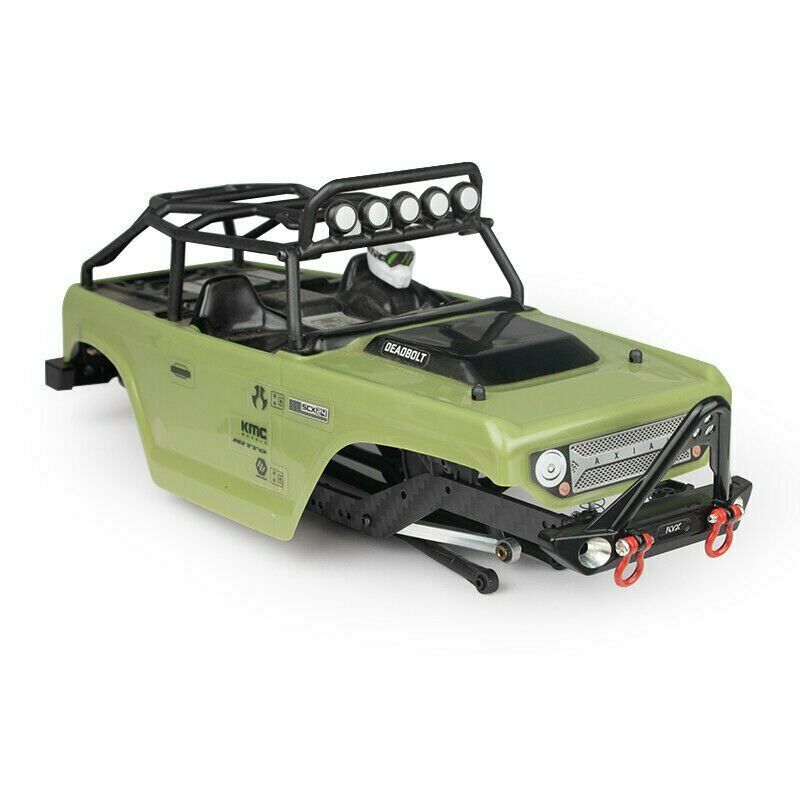For Axial SCX24 C10 Deadbolt JLU Metal Front Bumper w/ Shackle Aluminum Alloy