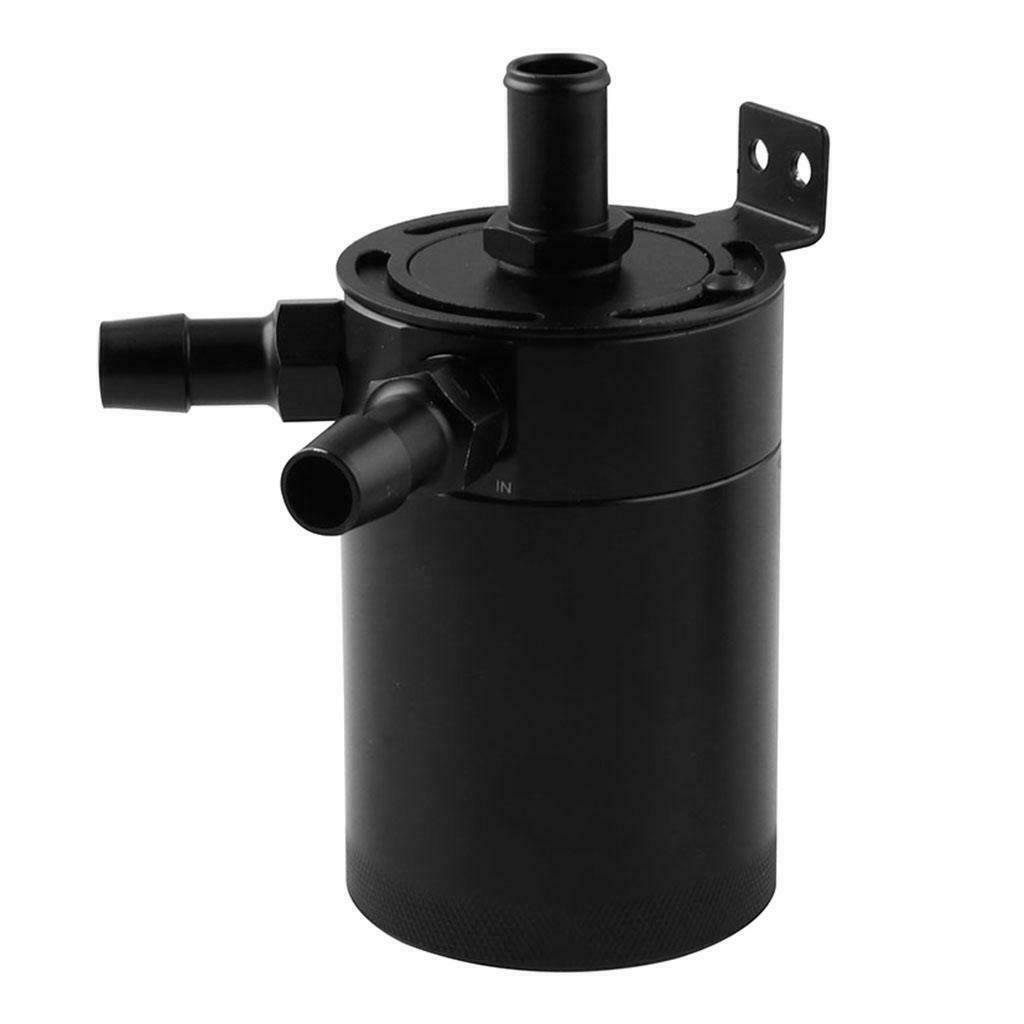 Universal Compact Baffled 2-Port Oil Catch Can Tank Air-Oil Separator