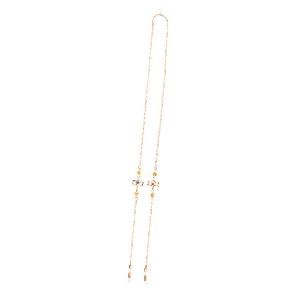 Golden Eyeglass Necklace Holder Eyewear Neck Cord Glasses Strap  Golden