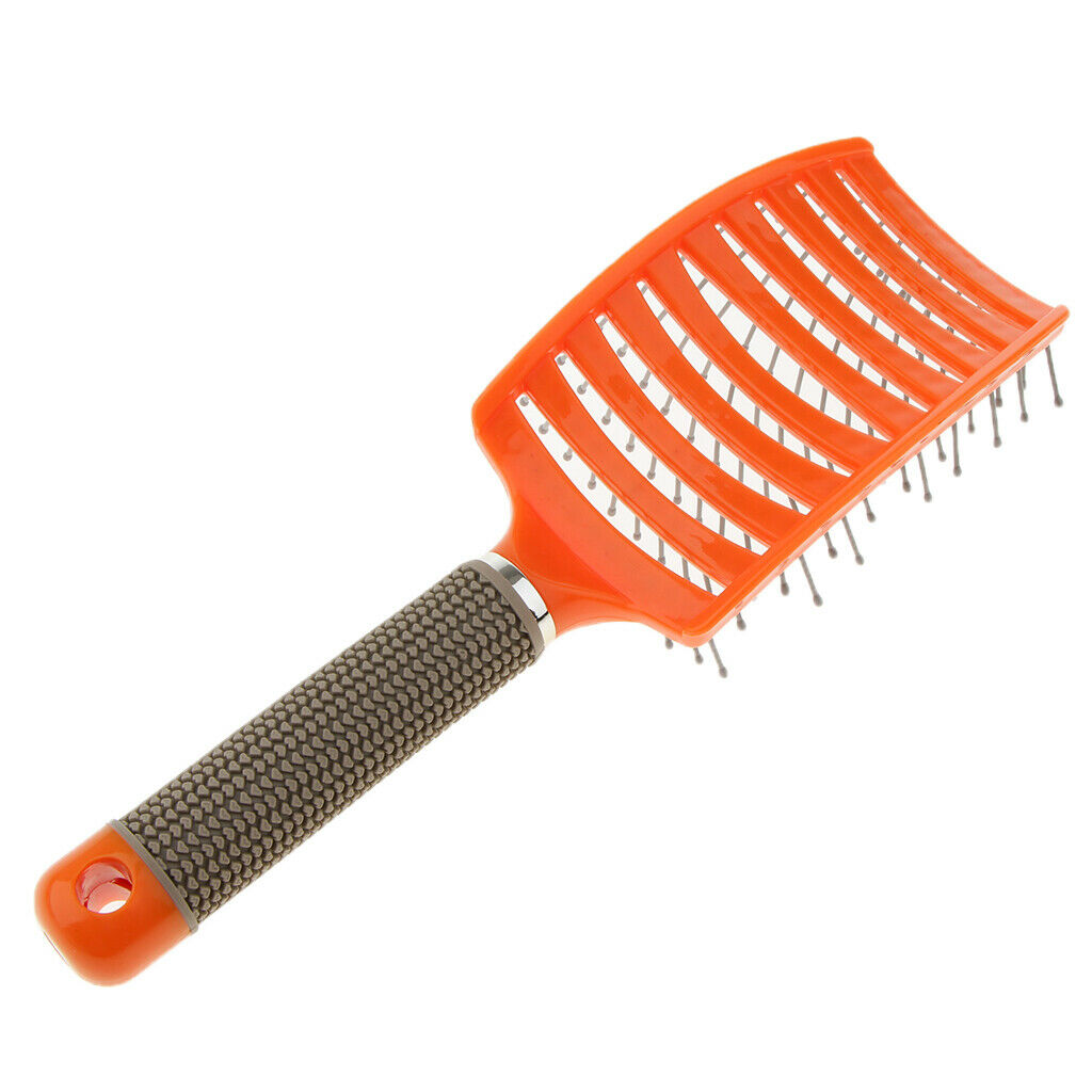 3pcs Curved Vented Styling Hair Brush, Detangling Long Thick Curly Hair Massage