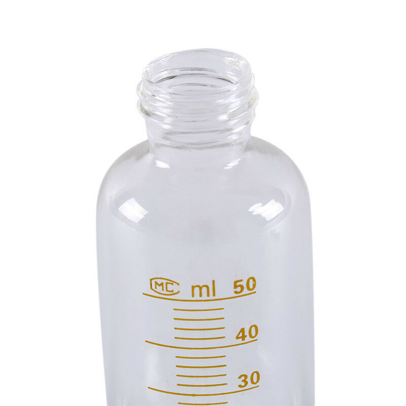 50ml Clear Glass Seal Bottle Reagent Sample Vials Lab SuppliDD