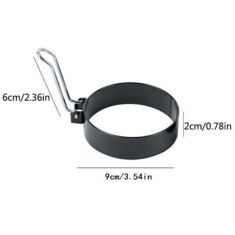 1PC NON STICK EGG RINGS ROUND Stainless Steel HANDLE FRYING PAN PANCAKE COOKING