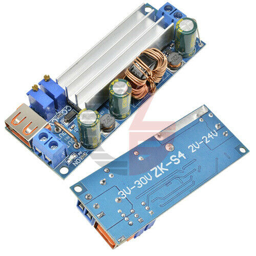 USB DC DC Step Up Boost Converter 2-24V to 3-30V 4A 80W CC CV Power Module CC