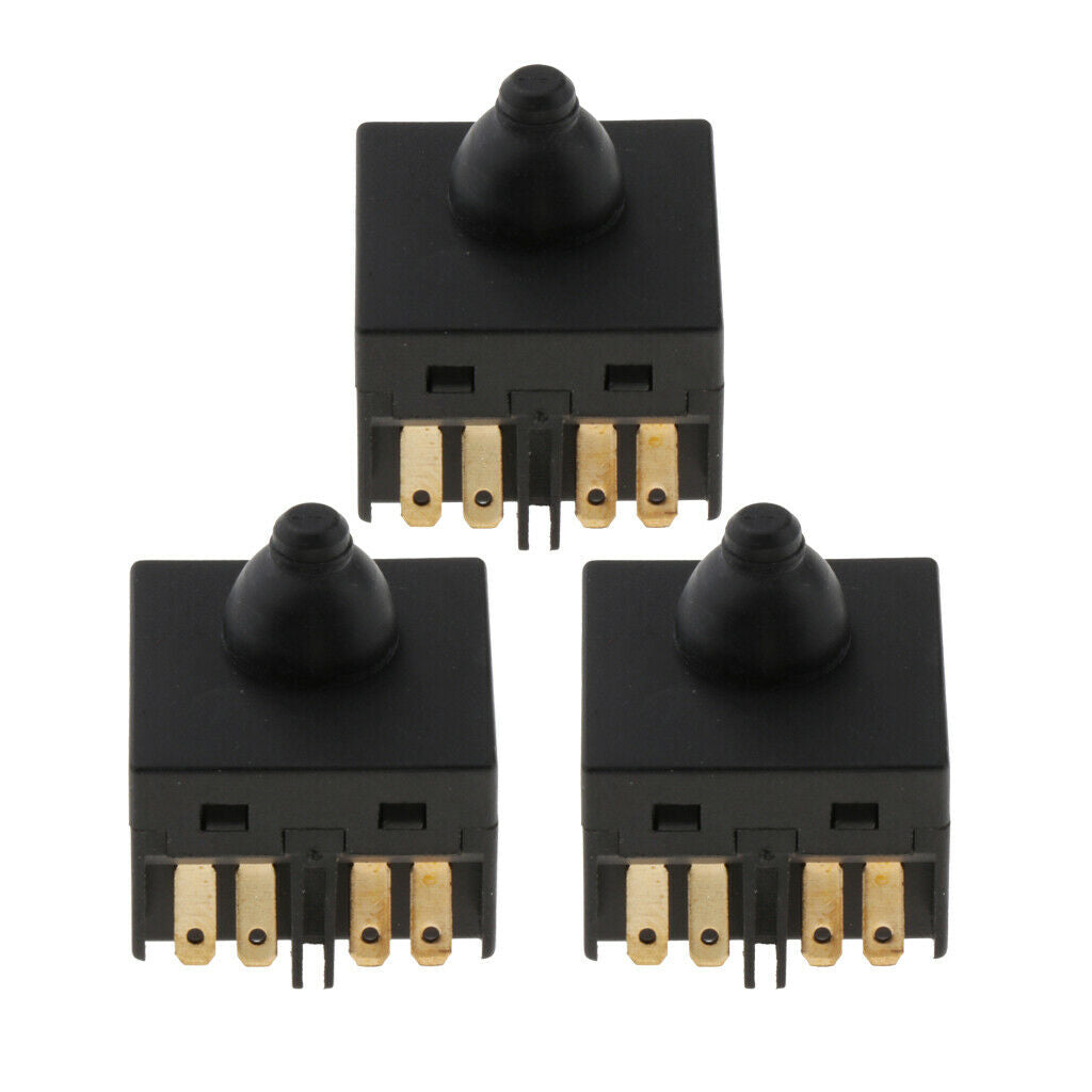 3x Black Universal Replacement Push Button Switch for 4" Angle Grinder Parts