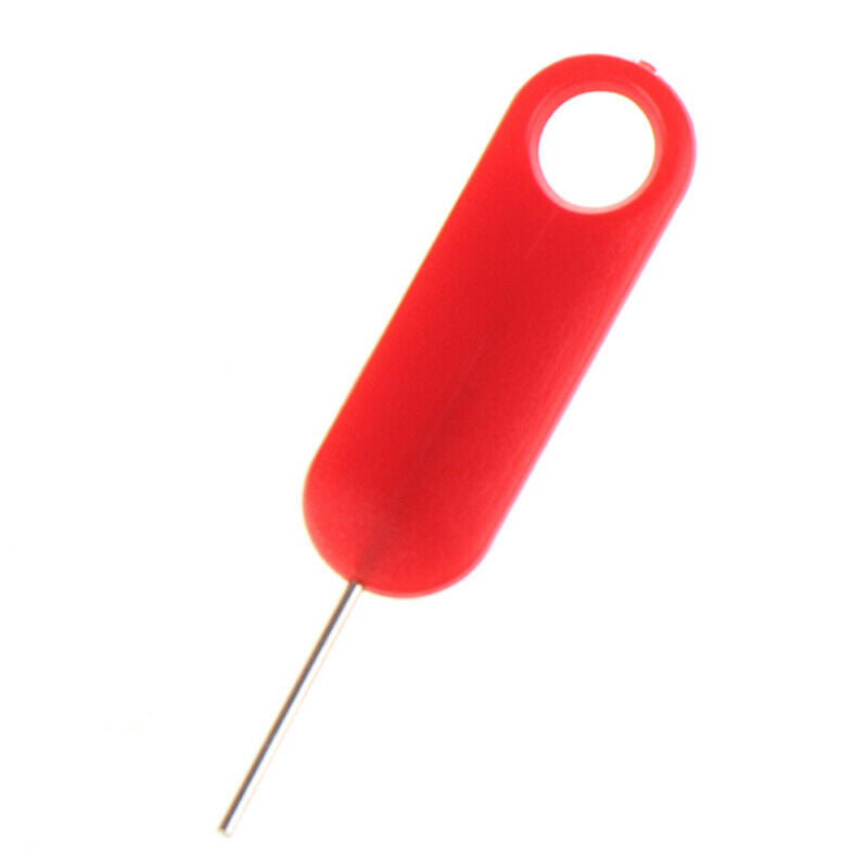 10x Red Sim Card Tray Removal Eject Pin Key Tool Stainless Steel Needle&PTlaI FG