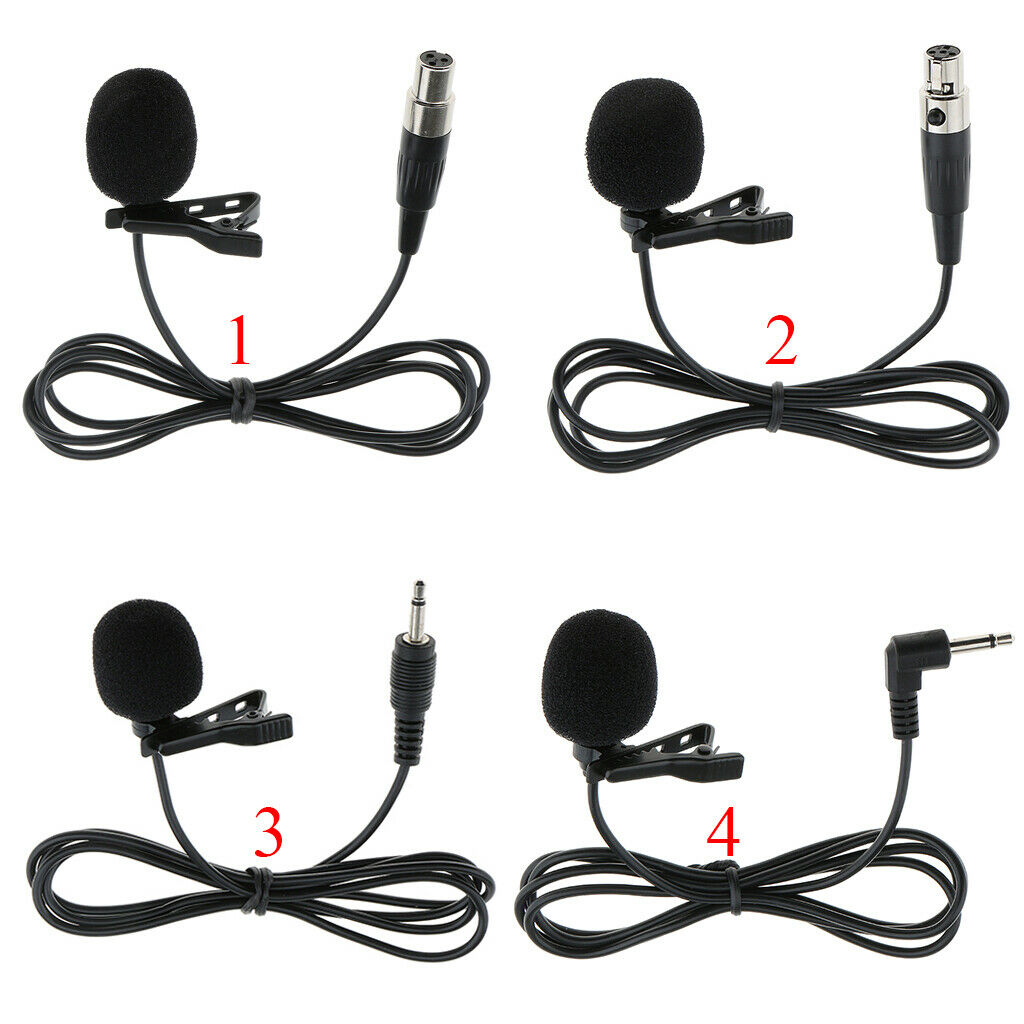 3PIN XLR Lavalier Lapel Tie-clip Microphone for Megaphones Amplifier Black