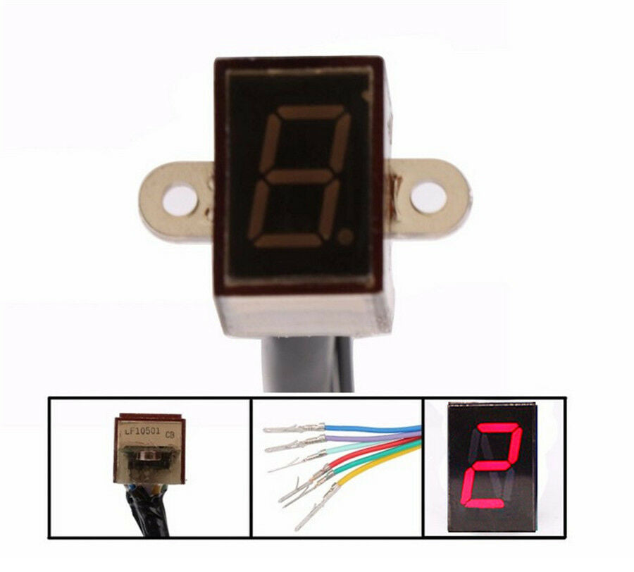 Waterproof 6 Speed Digital Gear Indicator Motorcycle Shift Lever Sensor/Display