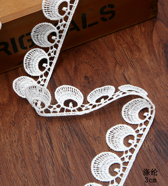 6 Yards lace Trims polyester decoration Sewing Clothing accessories 3cm
