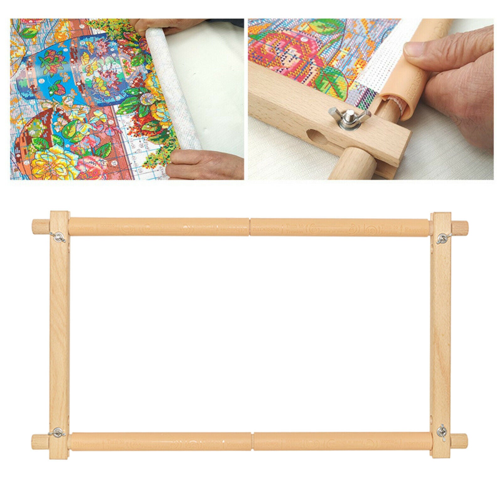 Tapestry Scroll Rectangle Embroidery Frame Cross Stitch DIY Sewing Tool