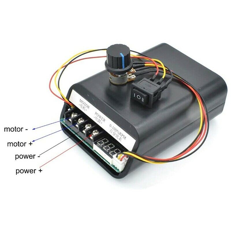 DC Brush Motor Speed Controller DC10-55V Forward Reverse with Digital Display&M3