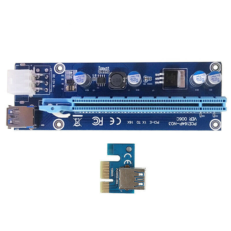 6pin PCI-E Riser Card 60CM USB 3.0 Cable PCI Extender PCIe AdapterBDAU
