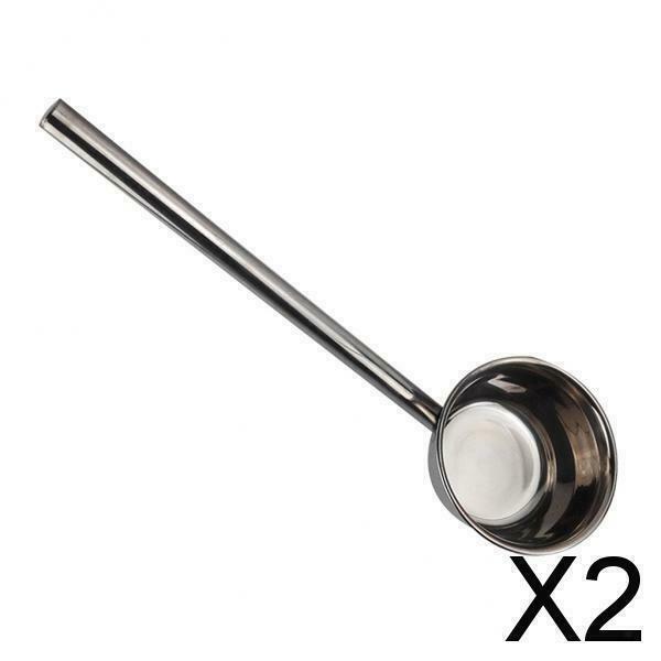 2X Long Handle Stainless Steel Soup Spoon Home Kitchen Porridge Ladle Tool 45cm