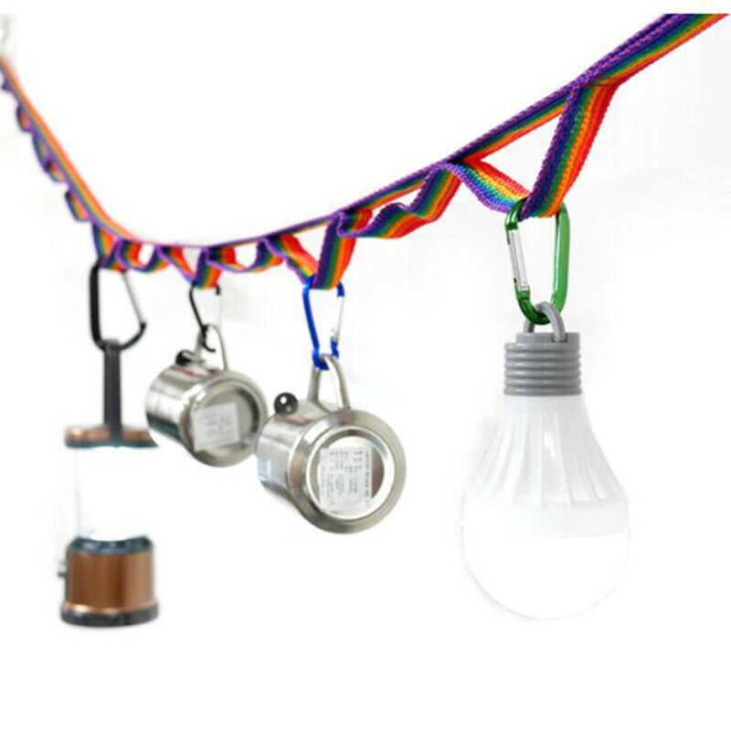180CM Camping Hanging Colorful Rope Outdoors Lamp Hang Clothes Line Weave.l8