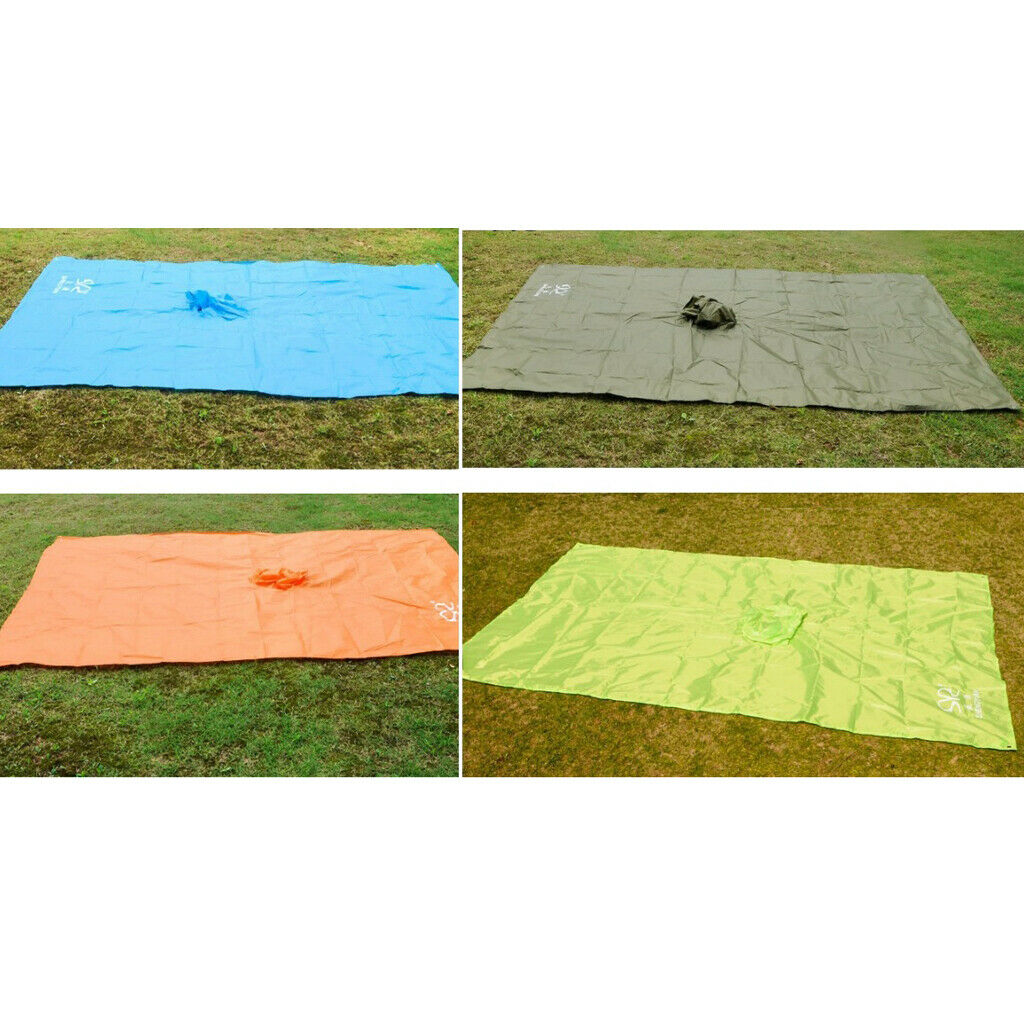 Multifunction Raincoat Poncho Cover Tent Hiking Rainwear Light Green