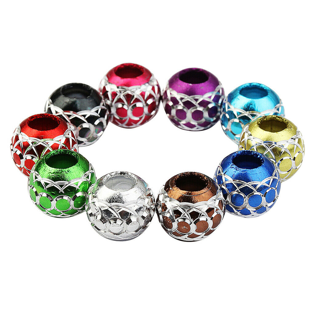 30 Pieces Mixed Beads Large Aluminum Beads Loose Beads Findings