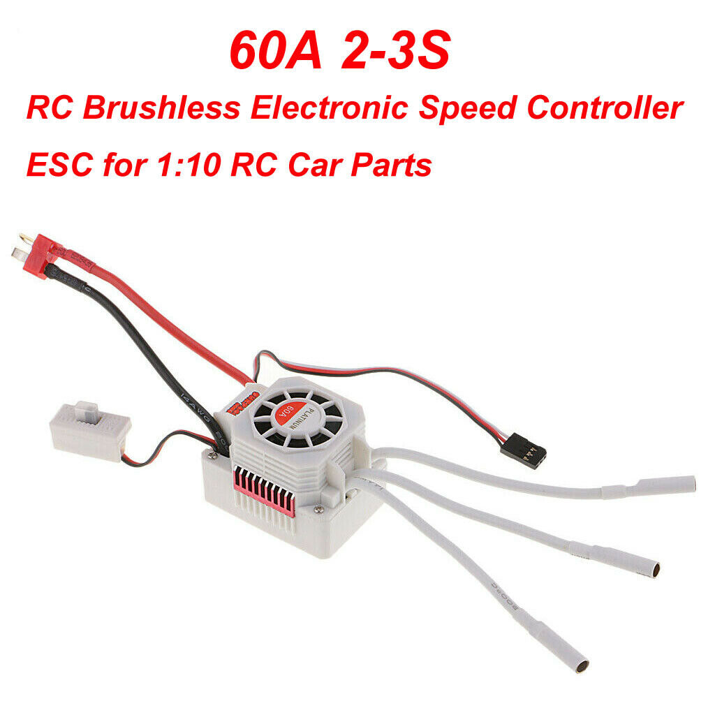 60A 2-3S RC Brushless Electronic Speed Controller ESC for 1:10 RC Car Parts