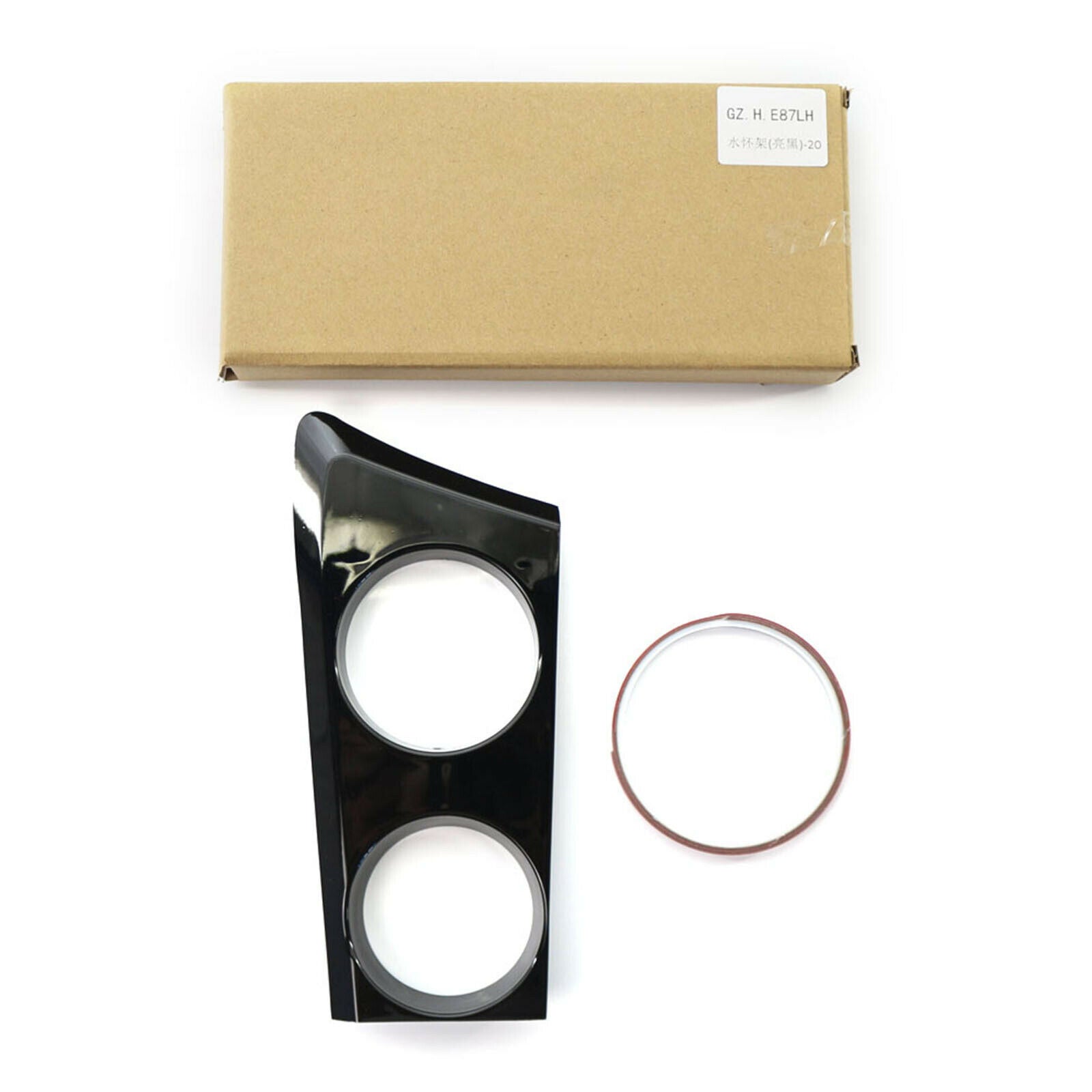 Car Left Water Cup Holder Cover Fits for BMW 1 Series E87 04-11 Bright Black