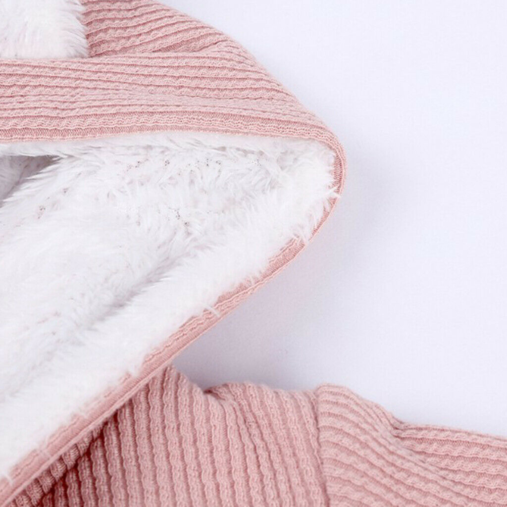 Rabbit Ears Newborn Cotton Romper Jumpsuit Baby Girls Boys Pink(0-3 Months)