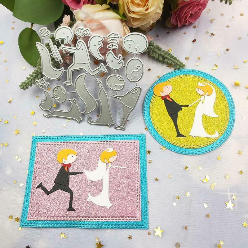 Wedding Bride Groom Metal Cutting Dies Stencil DIY Scrapbooking Album Paper Card