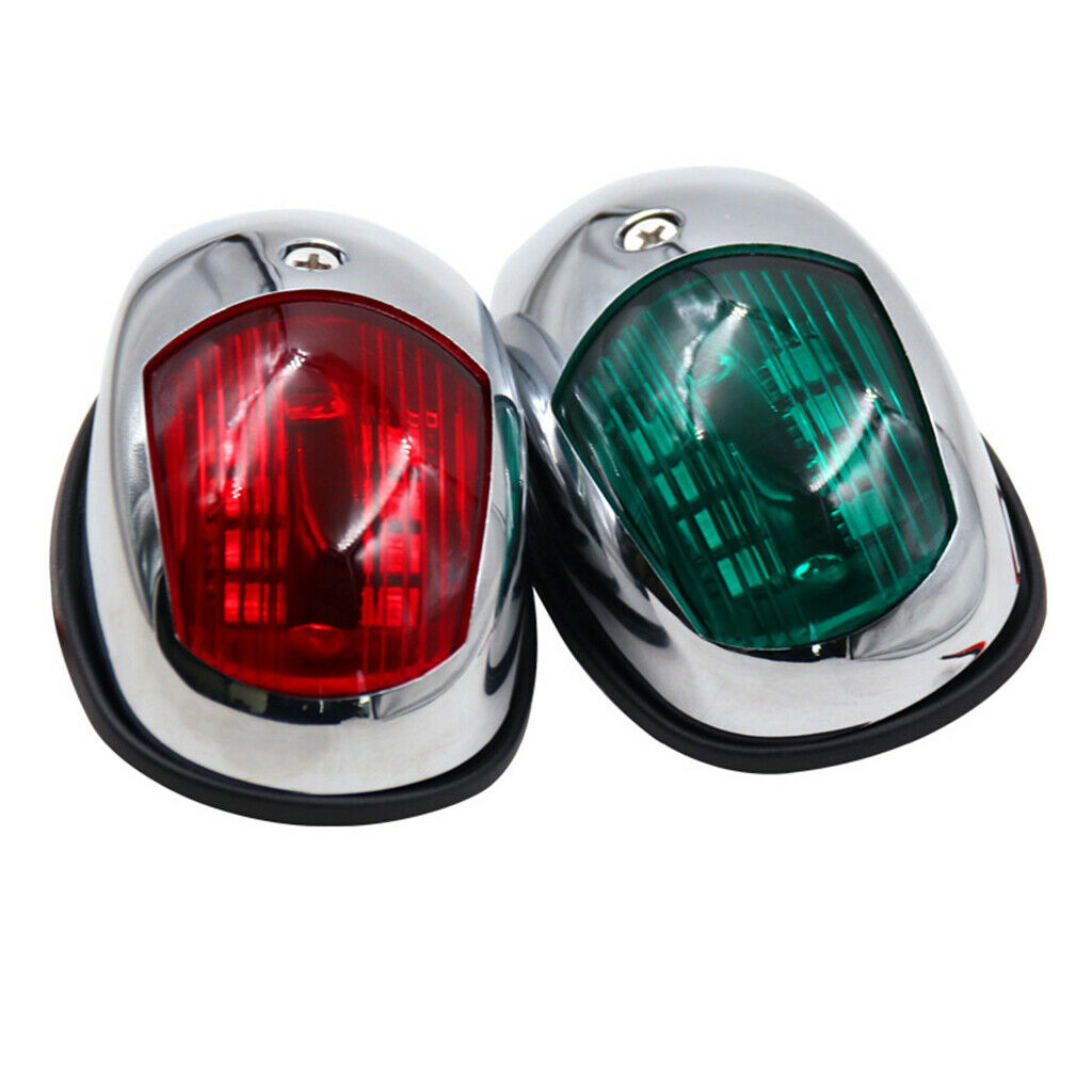 Marine Side LED Navigation Light Red And Green, 2 Pieces, ABS Plastic