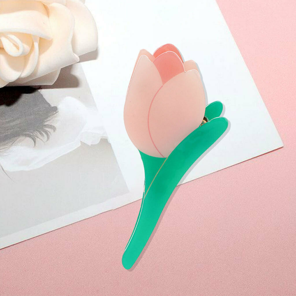 Hair Claw Clips Fashion Acetic Tulip Daisy Clamps for Makeup Bath Ladies
