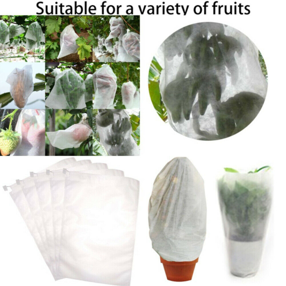 15Pcs Garden Plant Fruit Protect Drawstring Net Bag Against Insect Pest Bird