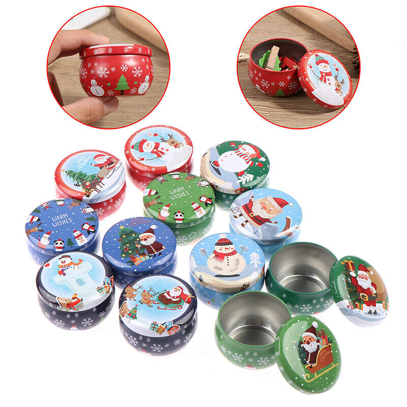2.2OZ Christmas mini tin box Sealed jar packing boxes jewelry candy box s.l8
