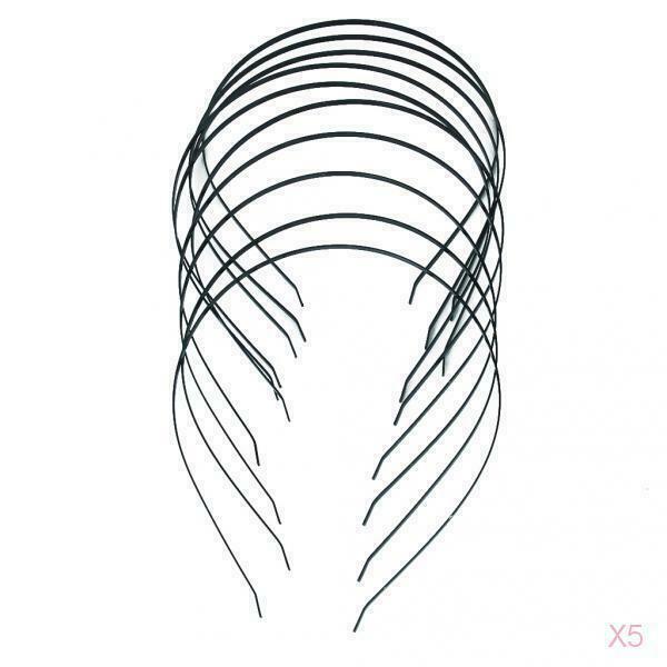 50pcs 3mm Black Metal Blank Plain Headbands Hair Bands Accessory DIY Craft New