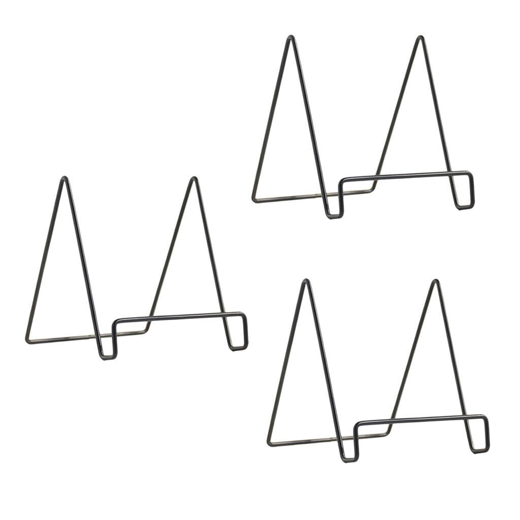 3x Plate Stand Plate Holder Plate Holder Iron Display Stand Picture Stand for
