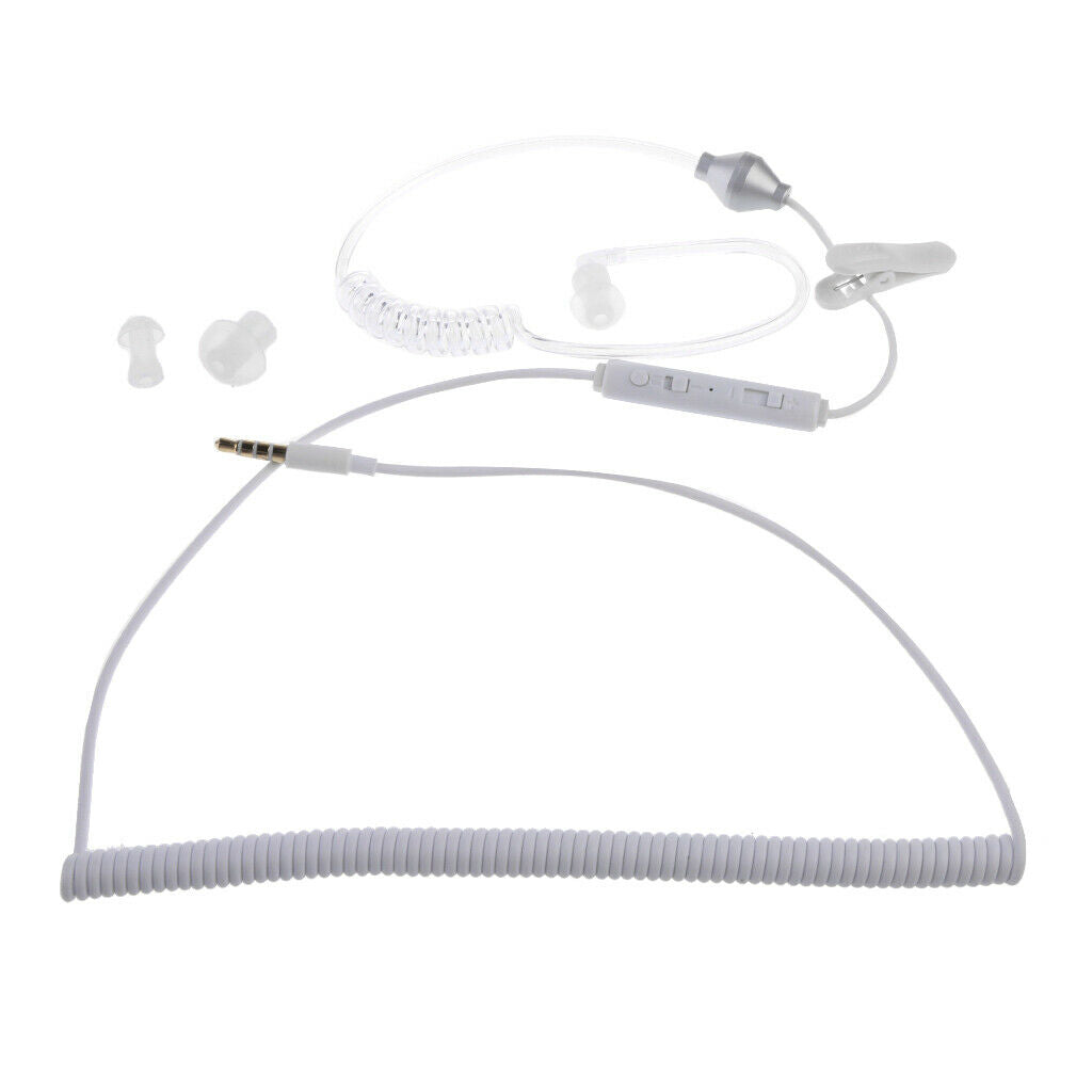 Radiation Shielding Headset for 3.5 Air Tube Curly Wired Earphones