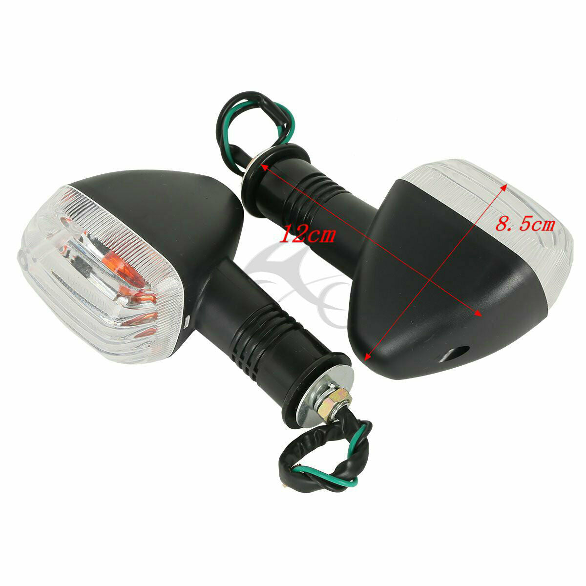 Turn Signal Indicator Light Clear Lens Amber LED For Suzuki GSX-R400 GSXR 400