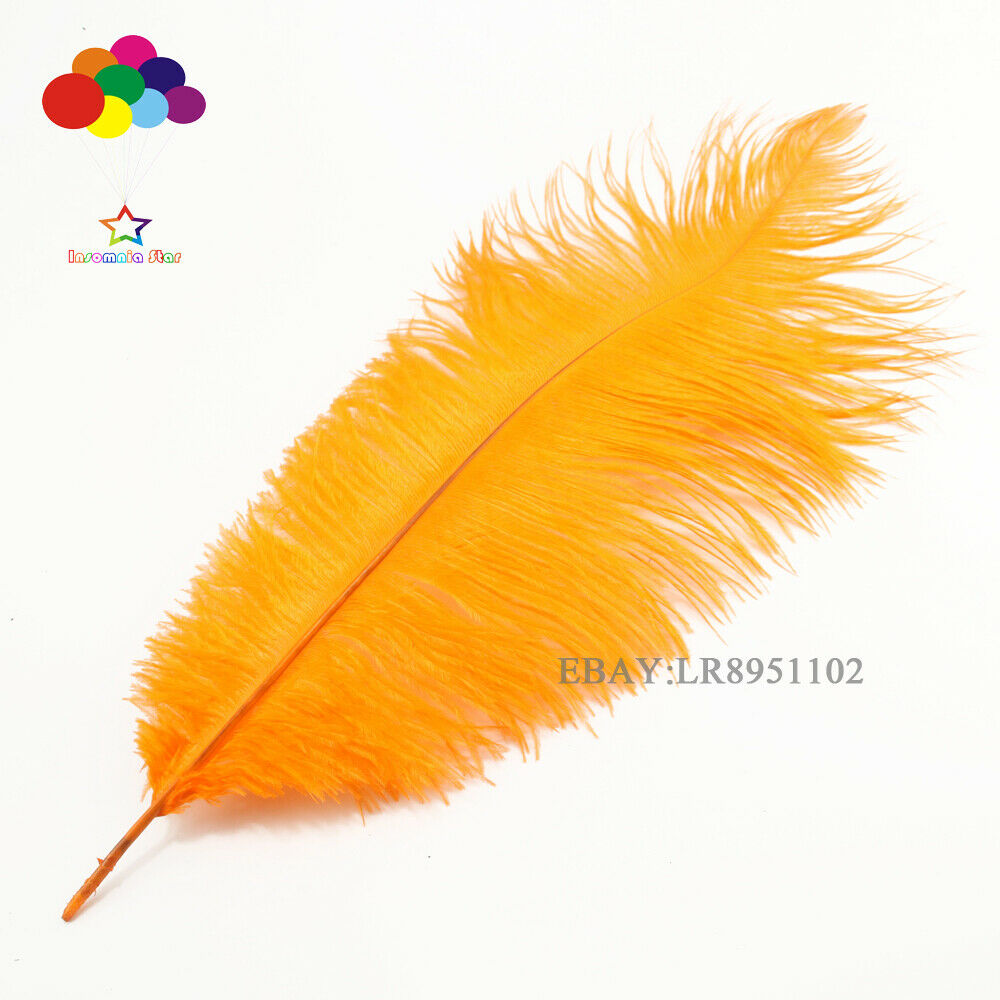 Orange Ostrich Feather 6-8 Inch 100PCS Home Decor Romantic wedding Carnival